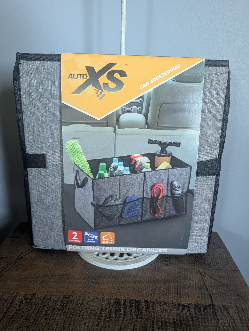 NWT Auto XS Folding Trunk Organizer in Grey